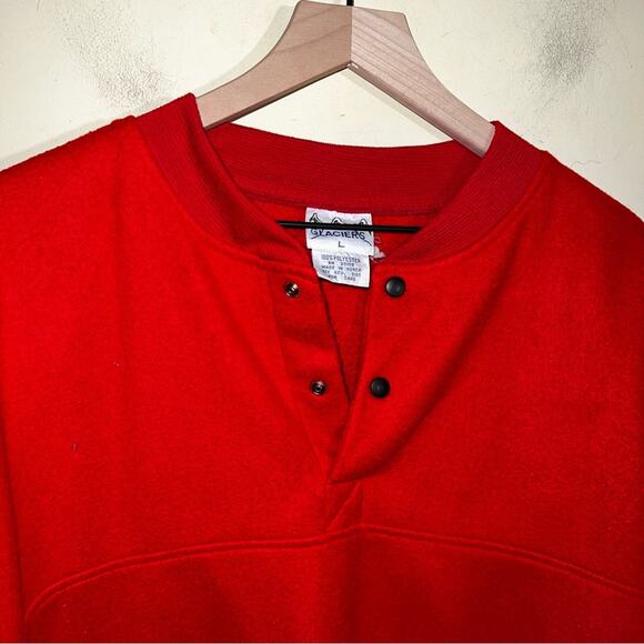 VNTG GLACIERS quarter snap polyester sweatshirt L - Picture 4 of 5